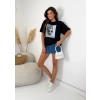 T-shirt damski ICONIC oversize – bawełniany premium print