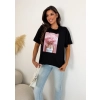 T-shirt damski oversize kot bubble gum premium bawełna