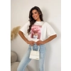 T-shirt damski oversize kot bubble gum premium bawełna