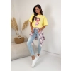T-shirt damski oversize girl aesthetic latte vibe bawełna premium