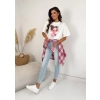 T-shirt damski oversize girl aesthetic latte vibe bawełna premium