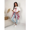 T-shirt damski oversize girl aesthetic latte vibe bawełna premium