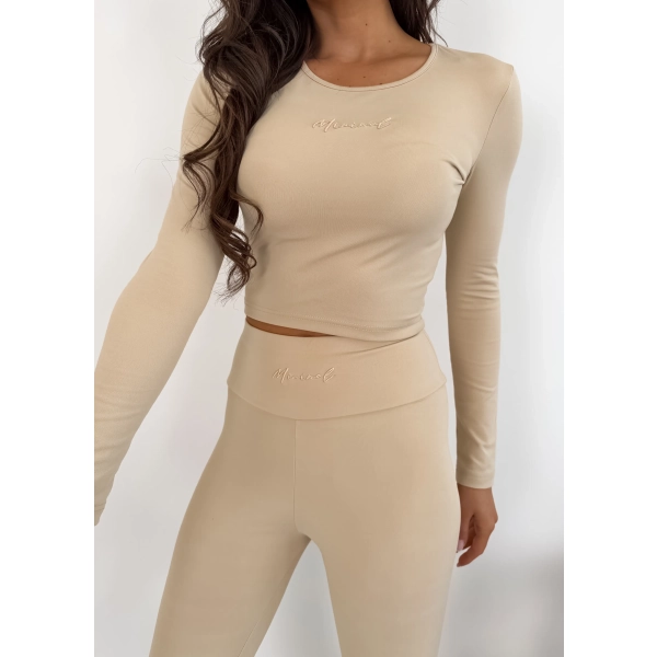 Komplet damski modelujący legginsy + top fitness premium