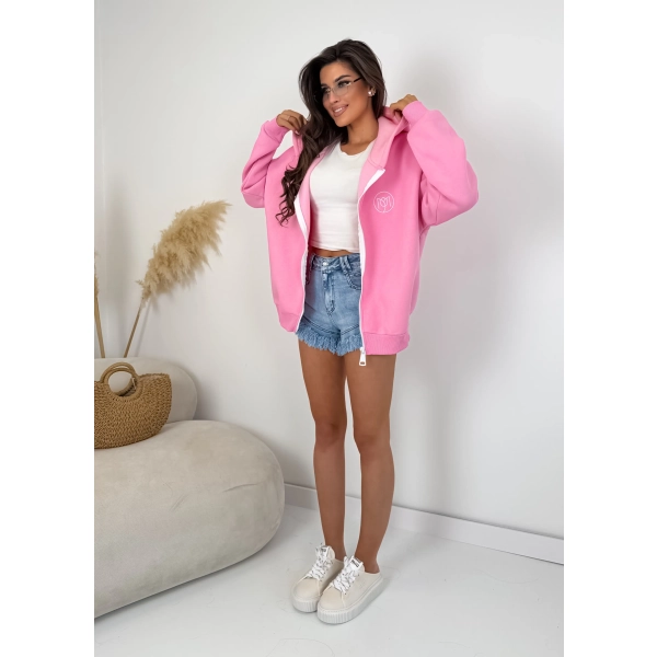 Bluza damska MOJO z kapturem na zamek oversize